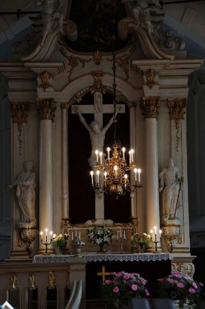 Johanniskirche : Blick auf den Altarraum in der Johanniskirche. Aufgenommen im Juni 2008. Foto Uwe Gerig