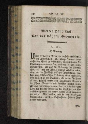 Viertes Hauptstück, Von der höhern Geometrie.