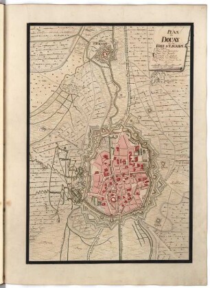 Plan de Douay et du Fort D' Escarpe