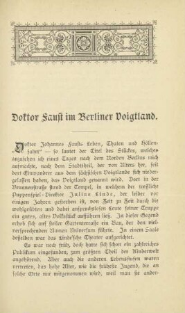 Doktor Faust im Berliner Voigtland