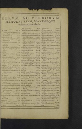 Rerum ac verborum memorabilium