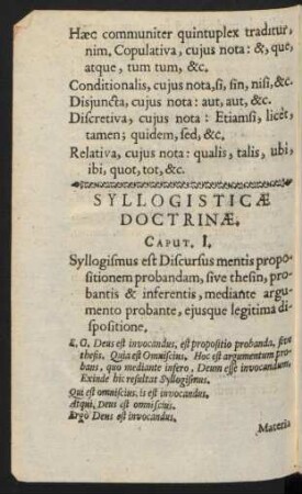 Syllogisticae Doctrinae.