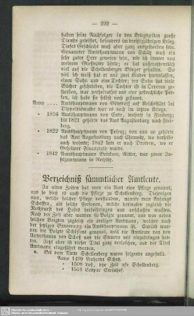 Verzeichniß sämmtlicher Amtsleute