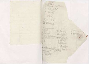 Notizen von Karoline Luises Hand.