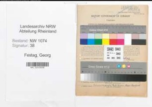 Entnazifizierung Georg Festag , geb. 23.12.1896 (Beamter)