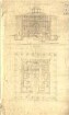 Thiersch, August; Alexandria (Ägypten); Serapeum von Alexandria - Südbau, Bibliothek (Grundriss, Schnitt)