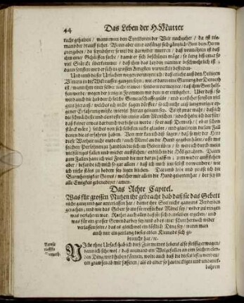 Das Achte Capitel. - Das dreyzehende Capittel.