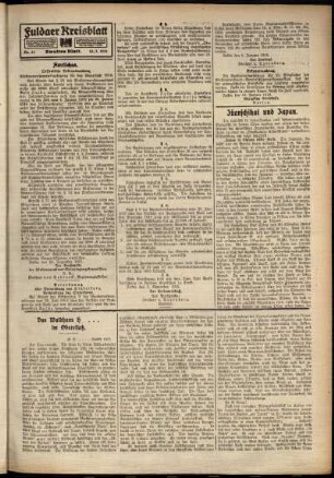 Zweite Ausgabe vom Samstag, den 15. Januar 1916.