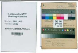 Entnazifizierung Wilhelm Schulte-Overberg , geb. 04.09.1901 (Kaufmann)