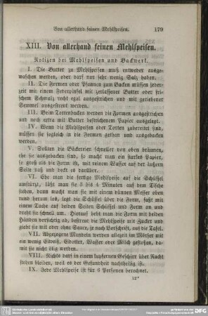 XIII. Von allerhand feinen Mehlspeisen