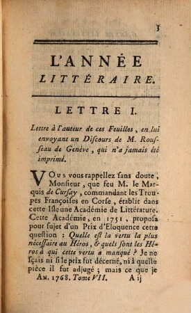 L' année littéraire. 1768,7, 1768,7