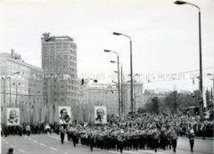 Parade des DTSB durch Leipzig während des Fests der Freundschaft