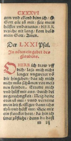 Der LXXI Psal. - Der LXXX Psal.