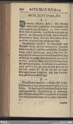 Ad Tit. XLVI. Ordin. Vet.