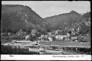 Sächsische Schweiz, Blick auf Schmilka an der Elbe