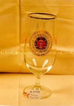 Bierglas "25 JAHRE DDR" der NVA-Fliegerstaffel