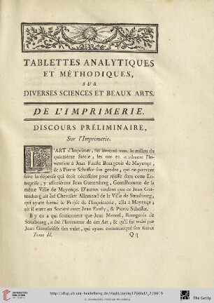 De l'imprimerie