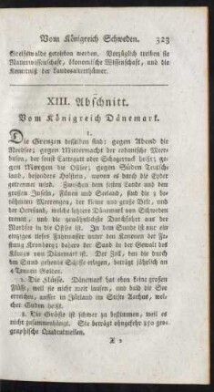 XIII. Abschnitt. Vom Königreich Dänemark