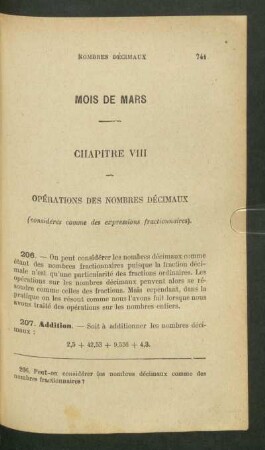 Mois de Mars