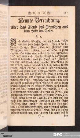 Neunte Betrachtung.