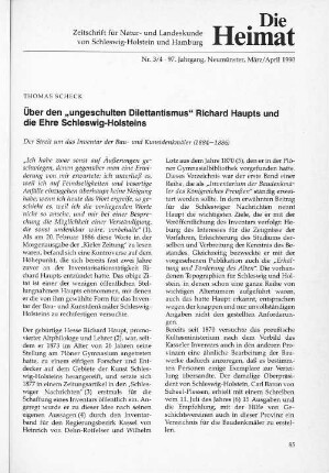 Nr. 3/4 - 97. Jahrgang, Neumünster, März/April 1990