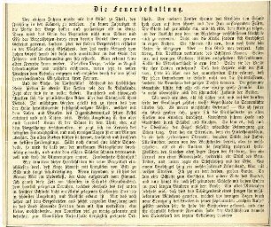 Grafik "Der Siemens'sche Ofen für Leichenverbrennung" und Text "Die Feuerbestattung