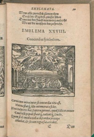Emblema XXVIII. Concordiæ symbolum.
