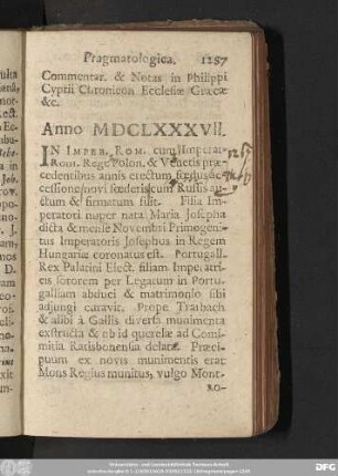 Anno MDCLXXXVII.