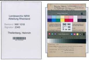 Entnazifizierung Heinrich Theilenberg , geb. 24.04.1892 (Betriebsmeister)