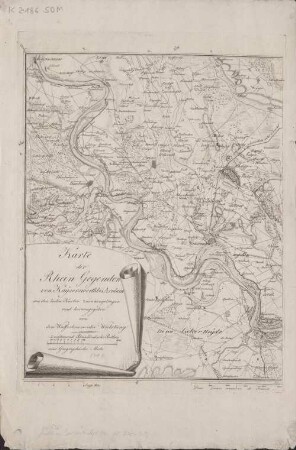 Karte der Rhein Gegenden von Kayserswerth bis Arnheim