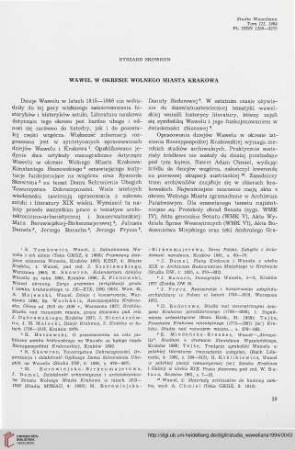 3: Wawel w okresie Wolnego Miasta Krakowa