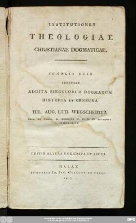 Institutiones Theologiae Christianae Dogmaticae