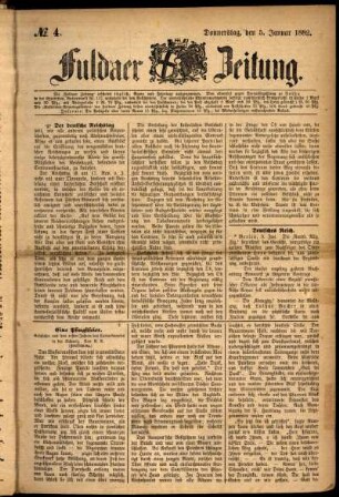 Ausgabe vom Donnerstag, den 05. Januar 1882.