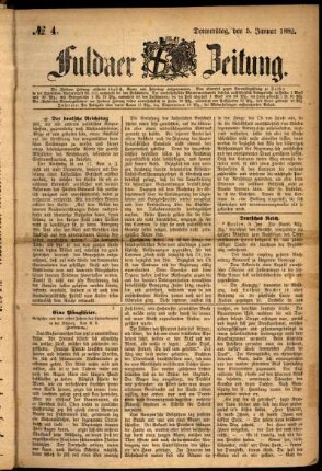 Ausgabe vom Donnerstag, den 05. Januar 1882.