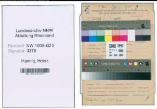 Entnazifizierung Heinz Hannig , geb. 25.08.1921 (Student)