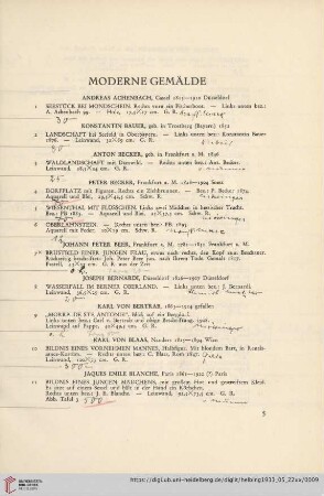 Moderne Gemälde (Nr. 1-183)