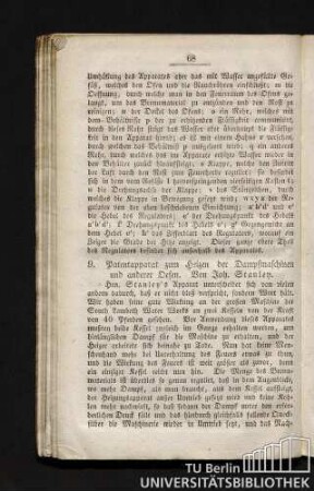 9. Patentapparat zum Heizen der Dampfmaschinen und anderer Oefen. Von Joh. Stanley.