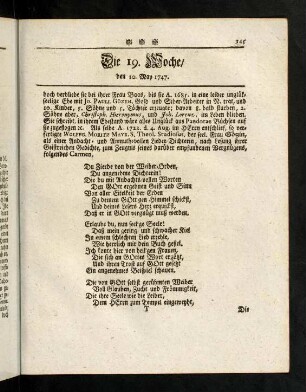 145-152, Die 19te Woche (LXXXIV - LXXXVI)