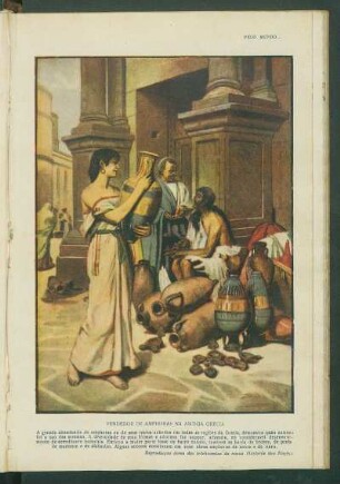 Vendedor de amphoras na antiga Grécia
