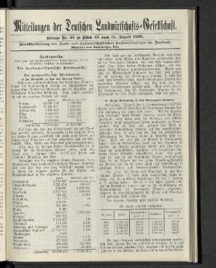 Beilage Nr. 25 zu Stück 25 vom 11. August 1900.