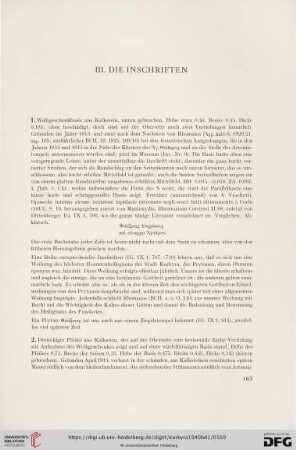 III. Die Inschriften