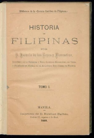 Tomo 1: Historia de Filipinas