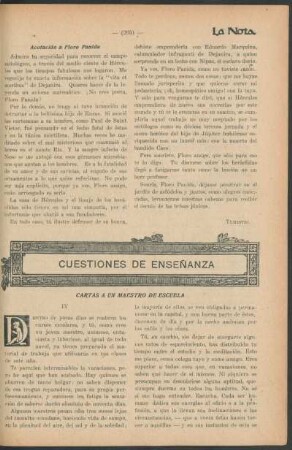 Cuestiones de enseñanza : Cartas a un maestro de escuela