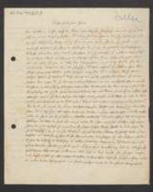 Brief von Philipp Christoph Zeller an Unbekannt