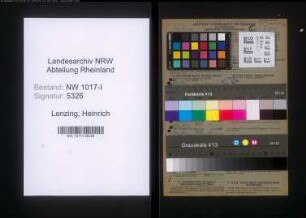 Entnazifizierung Heinrich Lenzing , geb. 28.11.1909 (Kaufmaennischer Angestellter)