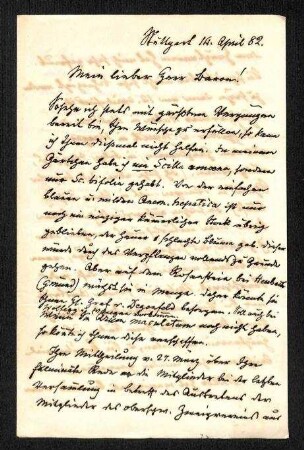 Brief von Ferdinand Krauss an R.v. Koenig