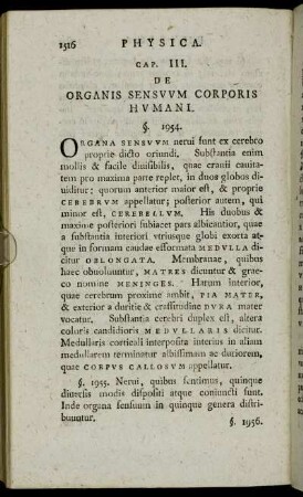 Cap.III. De Organis Sensuum Corporis Humani