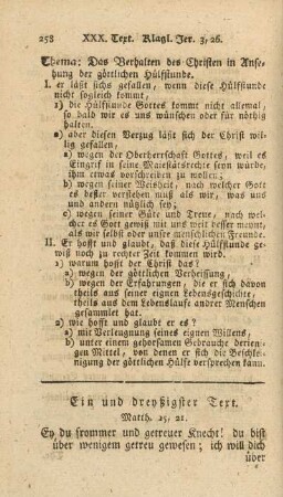 Ein und dreyßigster Text