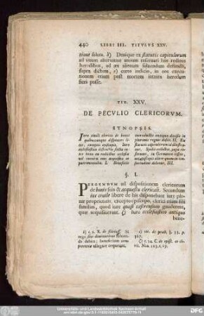 Tit. XXV. De Peculio Clericorum.