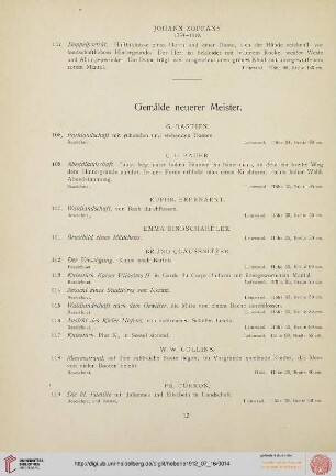 Gemälde neuerer Meister (Nr. 108-171a)